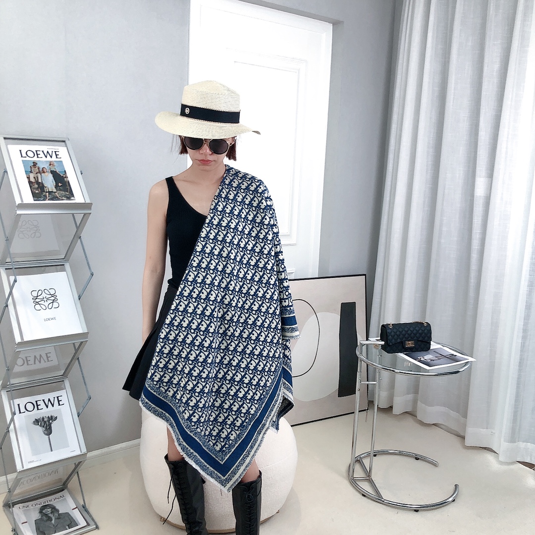 Dior ディオール🗻𝐃𝐢𝐨r 140*140 正方形タオル - 画像 (7)