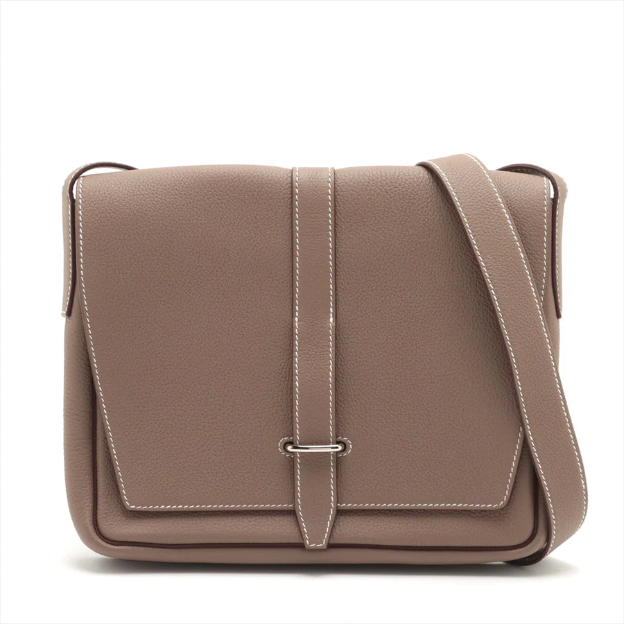 エルメス スティーブ ライト ジュニア トゴ エトゥープ シルバー金具 - 画像 (10)