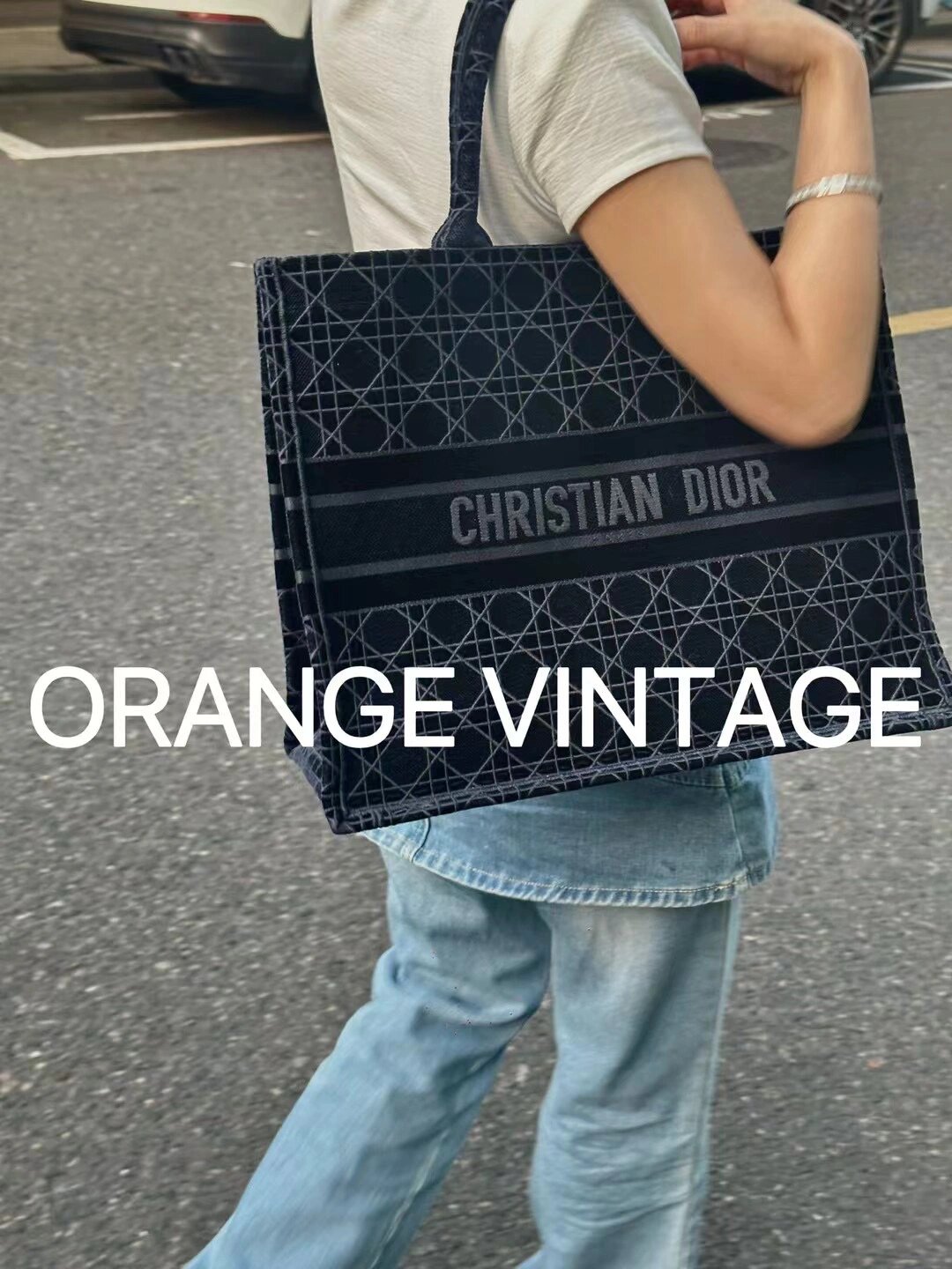Dior tote チェック柄 ハンドバッグ - 画像 (3)