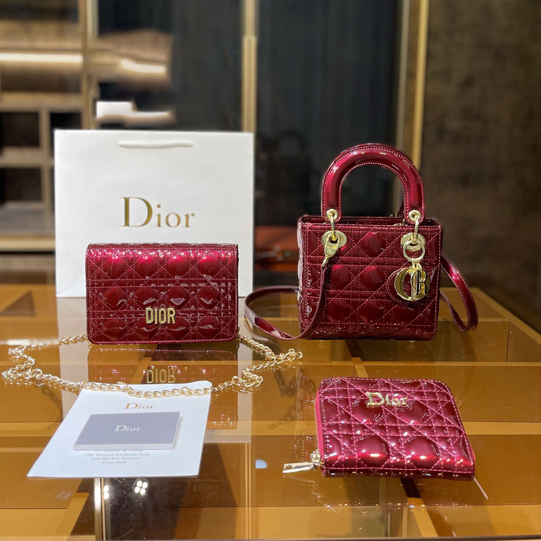 【ディオール国内配送】LADY DIOR マイクロバッグ【最短発送!】3点セット お得 - 画像 (2)