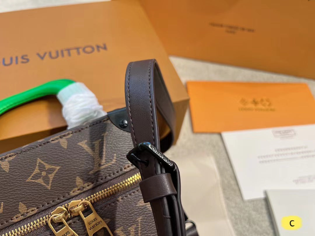 L&v バーティカルボックストランク ハンドバッグ ショルダーバッグ - 画像 (4)