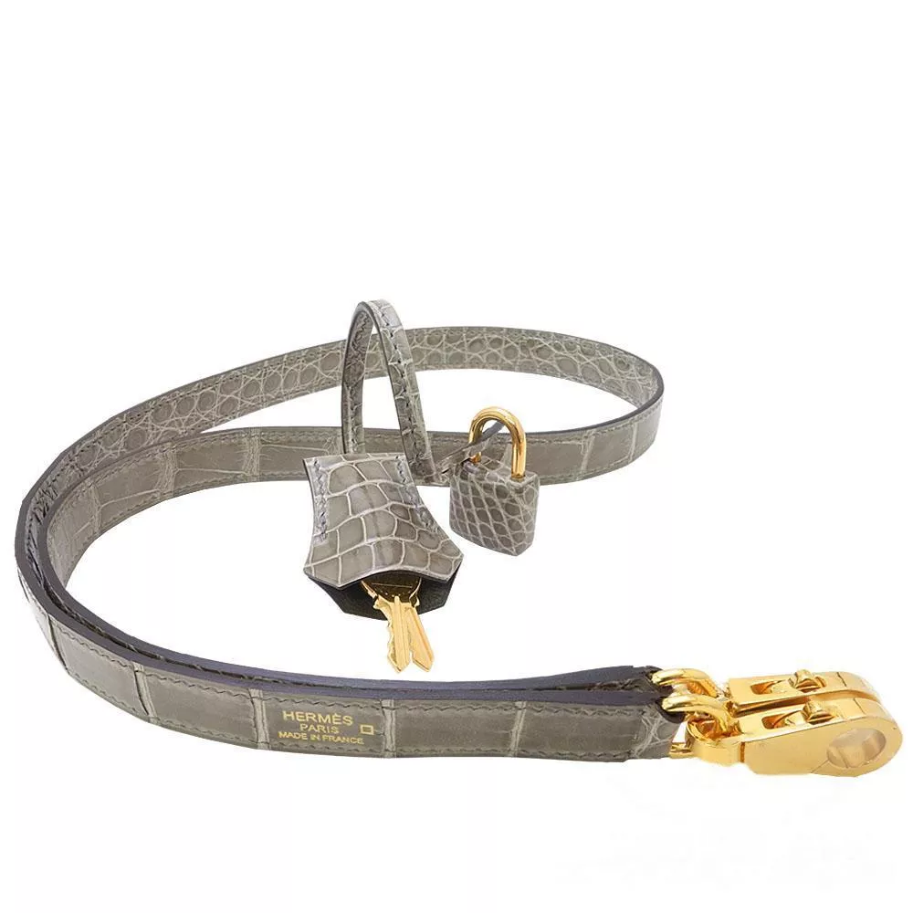 【HERMES】エルメス ケリー 25cm クロコダイル ゴールド金具 - 画像 (6)