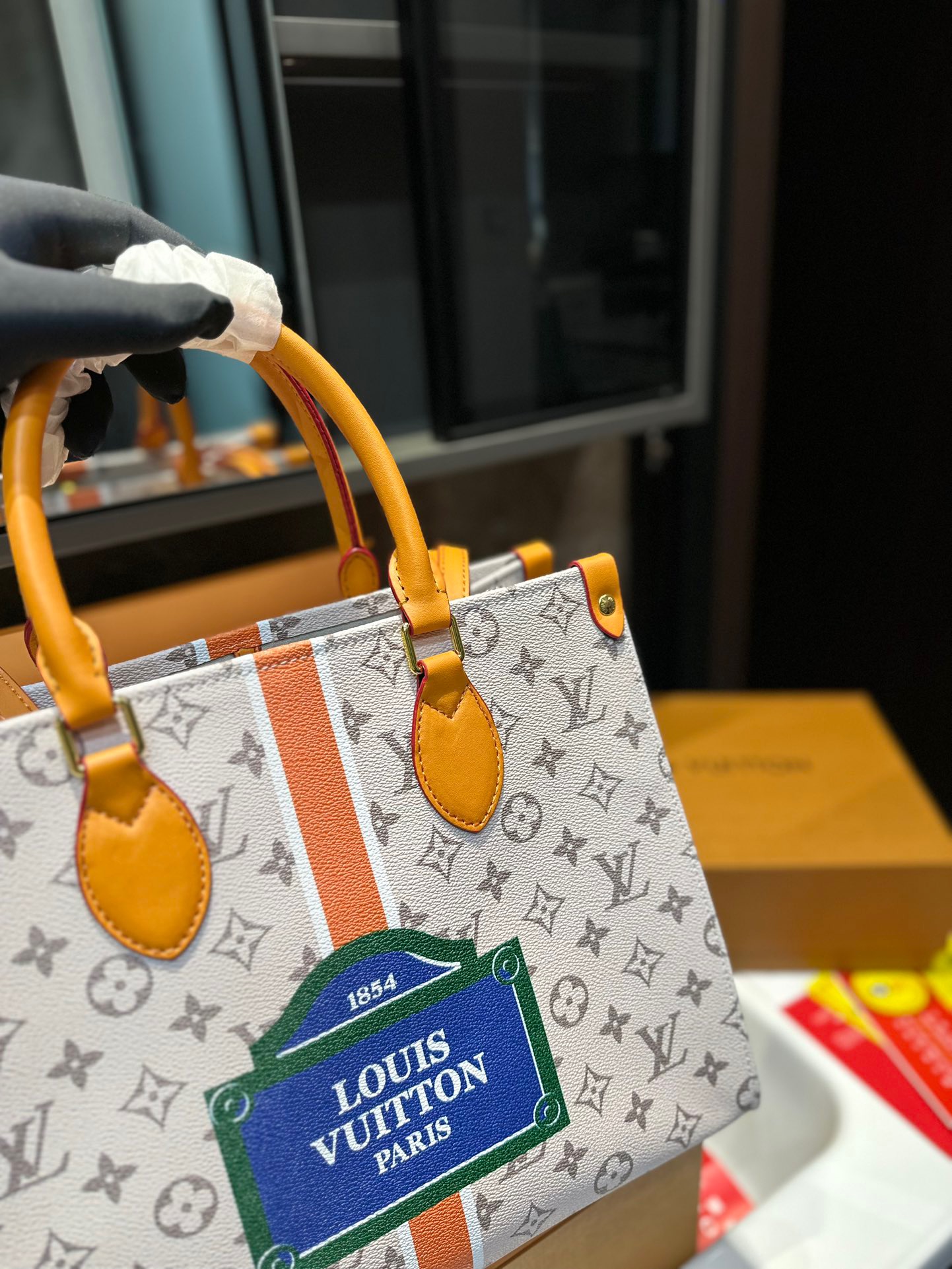 【L&V】23 ハンドバッグ 1854lvバッグ印刷 大容量 34cm - 画像 (2)