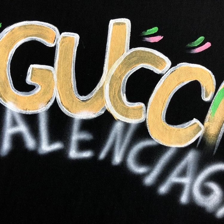 🔥2 つのうち 1 つが無料になります🔥🔥【Gucci ✖️ BALENCIAGA 】グッチ✖️ バレンシアガ 半袖 男女兼用 - 画像 (4)