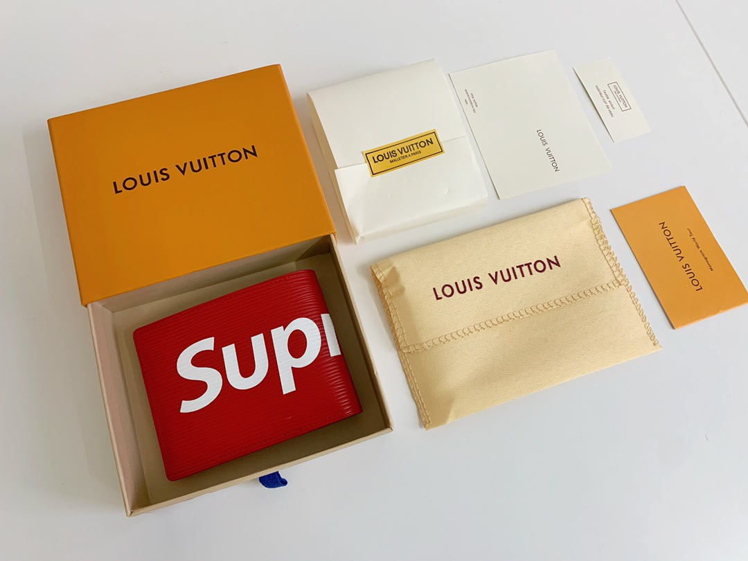 【LOUIS VUITTON】入手困難 Supreme×LouisVuitton エピ ウォレット レッ - 画像 (8)