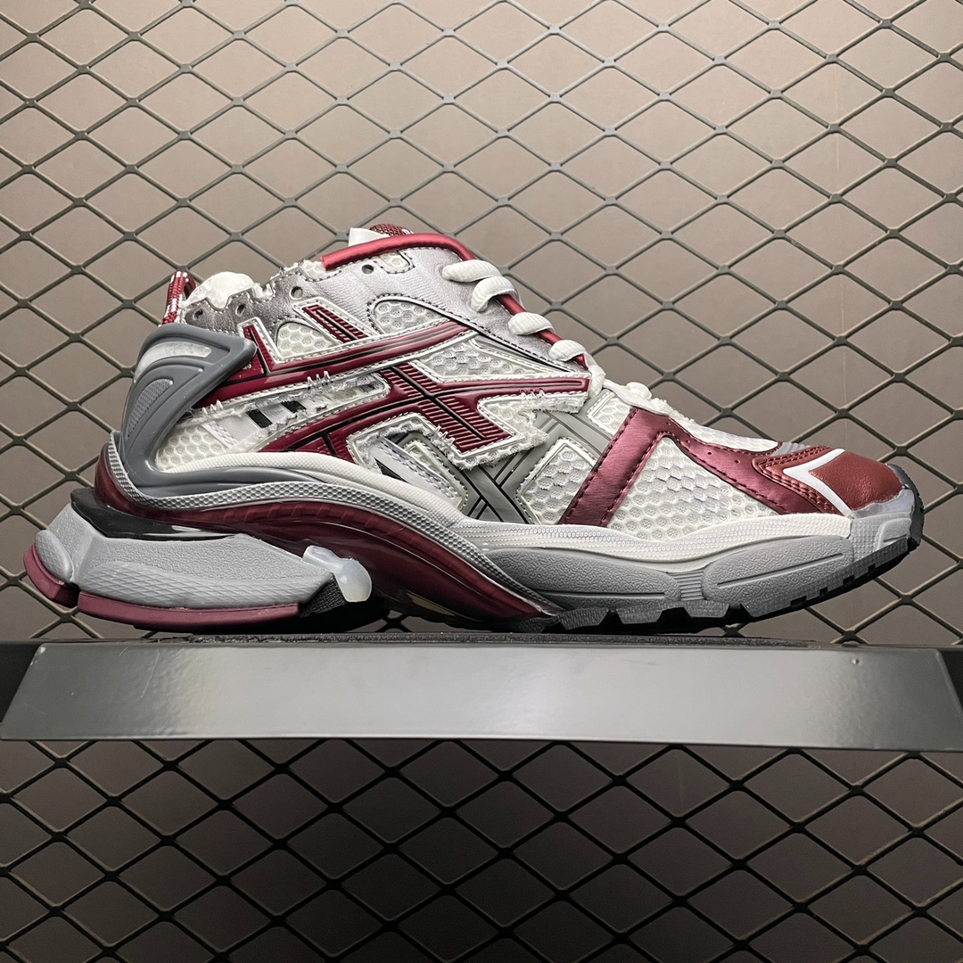Balenciaga Runner White/Dark Red (677403W3RB39069) - 画像 (3)