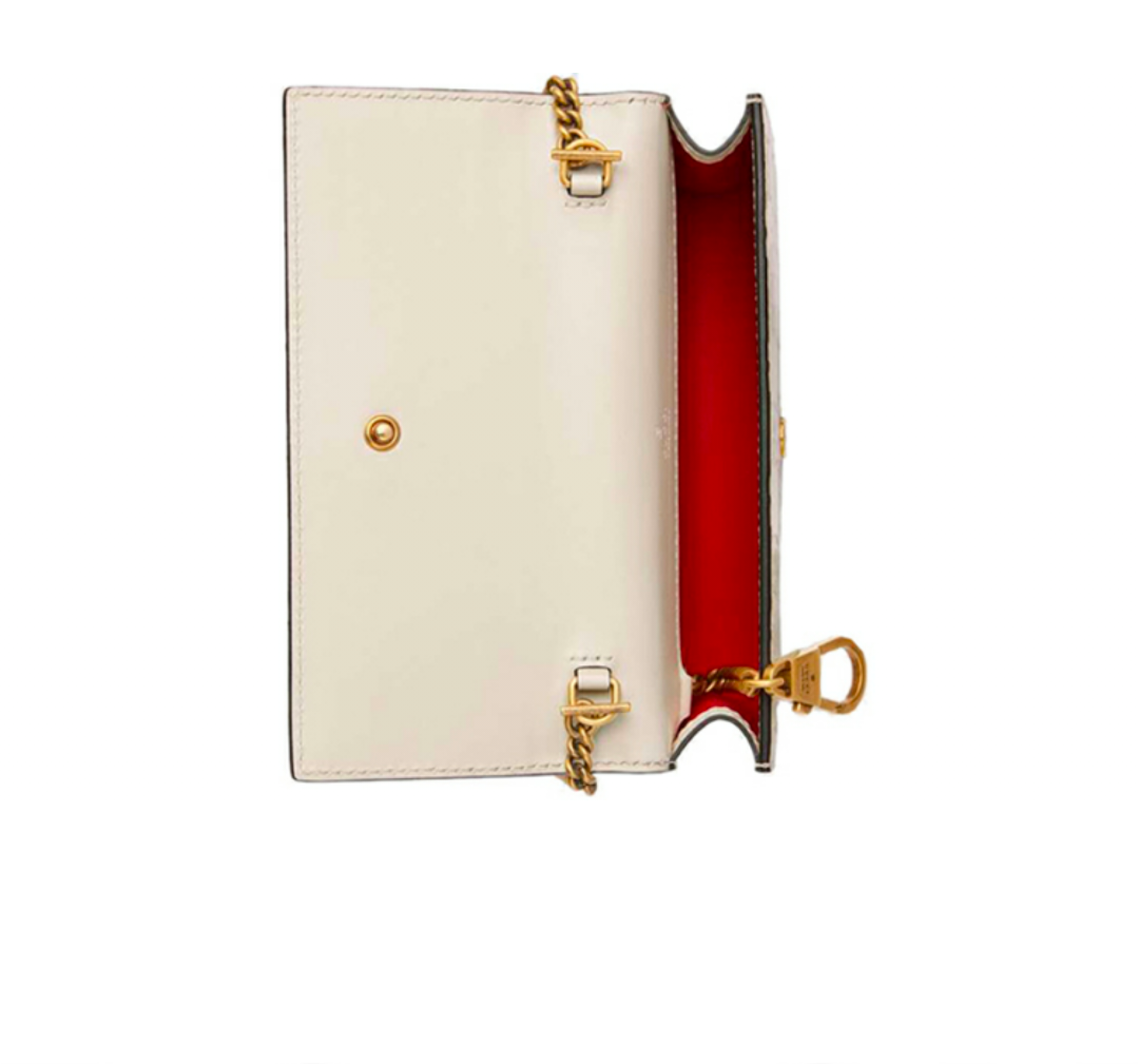 大人気♪グッチグッチシグネチャーコレクションチェリーレザーショルダークロスボディバッグミニウィメンズホワイト - 画像 (4)