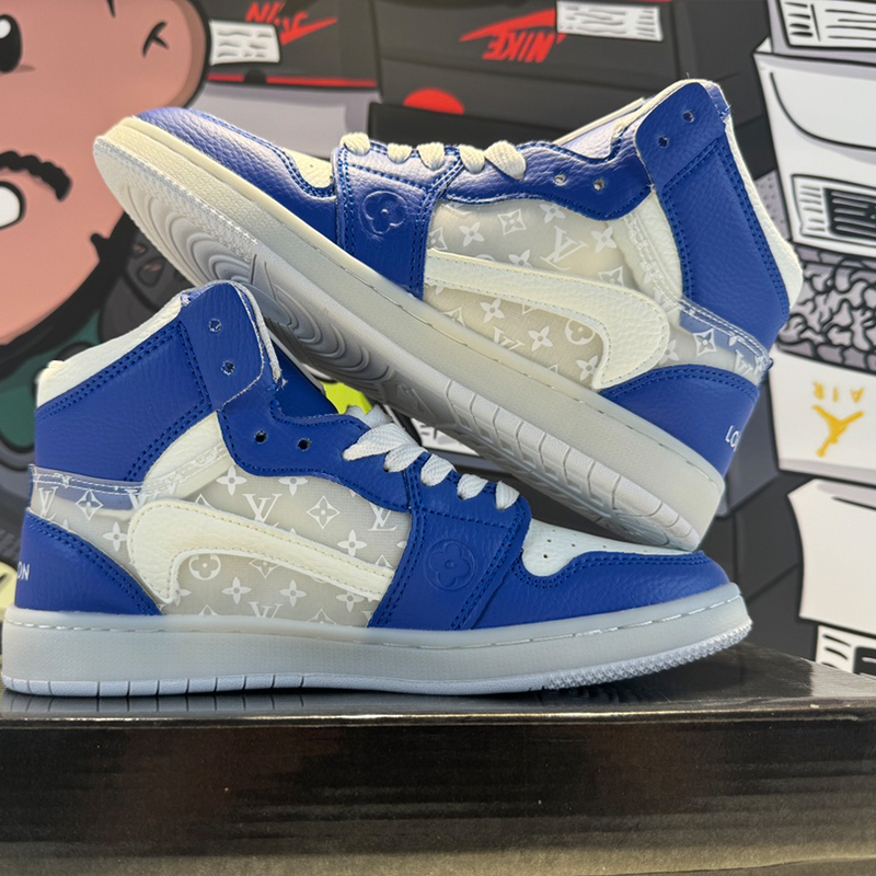 「正規品保証、公式と同じデザイン」Louis Vuitton&Air jordan 1 スニーカー - 画像 (3)