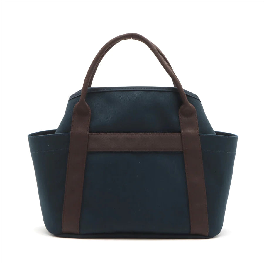 エルメス サックドパンサージュグルーム キャンバス ネイビー シルバー金具 - 画像 (2)