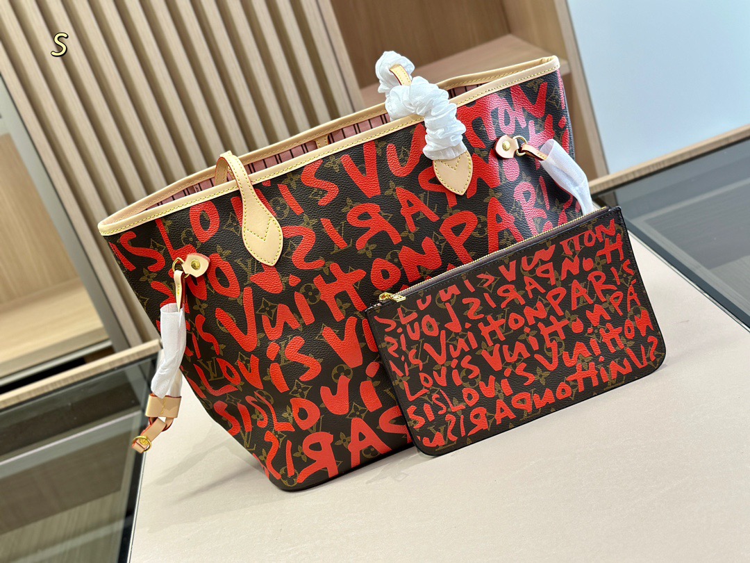 L&V Neverfull 落書き 限定 ショッピングバッグ