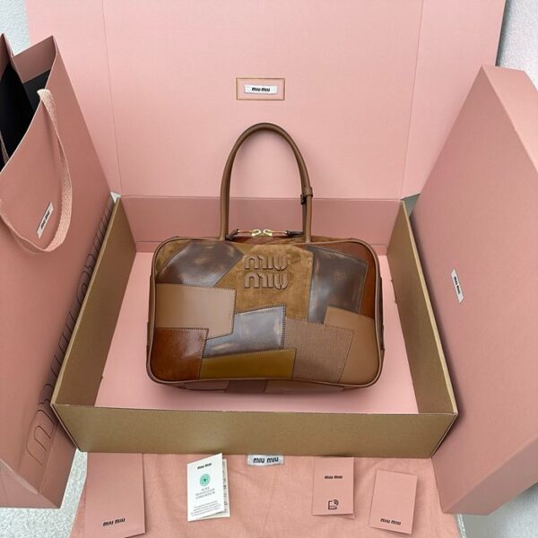 Miu Miu-パッチワークトップハンドルバッグ