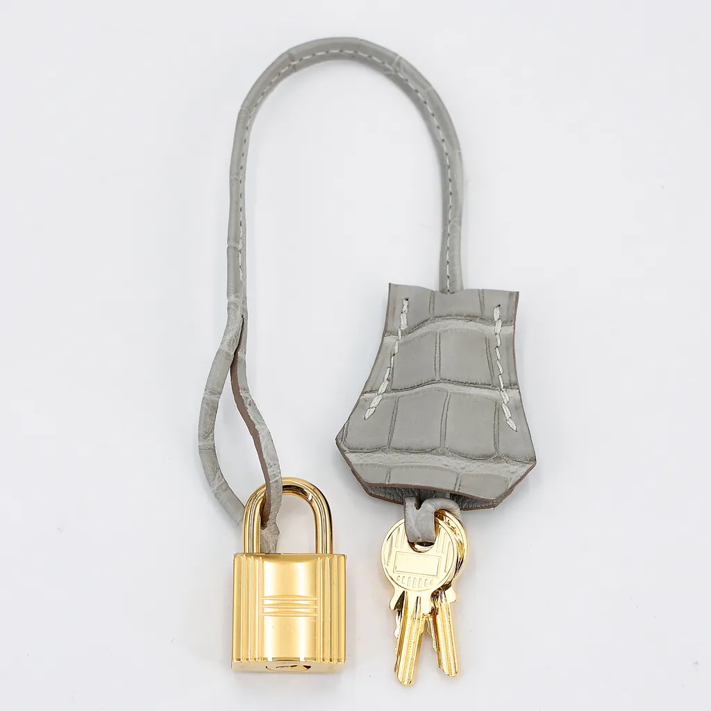 ランク N 新品 HERMÈS エルメス バーキン30 タッチ グリパール (80) トゴ クロコダイル アリゲーター マット ゴールド金具 B刻印 - 画像 (2)