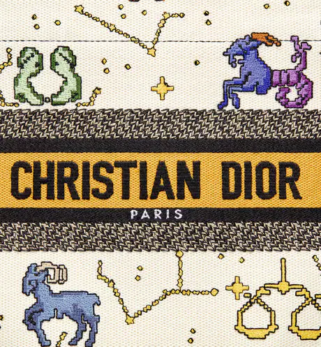 DIOR BOOK TOTE スモールバッグ Dior Pixel Zodiac エンブロイダリー (26.5 x 21 x 14 cm) - 画像 (4)