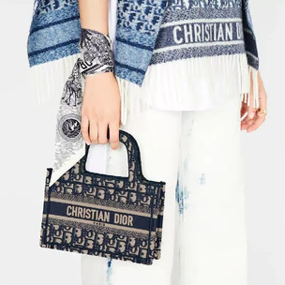 【DIOR】ミニ刺繍千鳥チェックディオール BOOK TOTEトートバッグ【バッグ】 - 画像 (5)