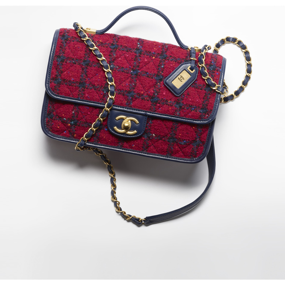 【シャネル】CLASSY雑誌掲載 スモール トップハンドル フラップ バッグ - 画像 (4)