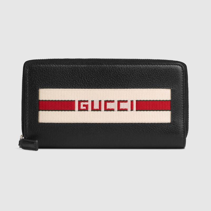 GUCCI ストライプ レザー ジップアラウンドウォレット - 画像 (5)