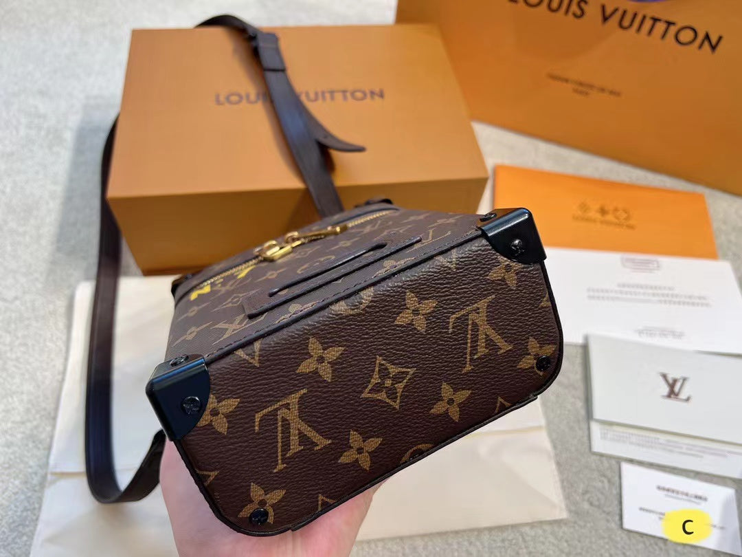 L&v バーティカルボックストランク ハンドバッグ ショルダーバッグ - 画像 (6)