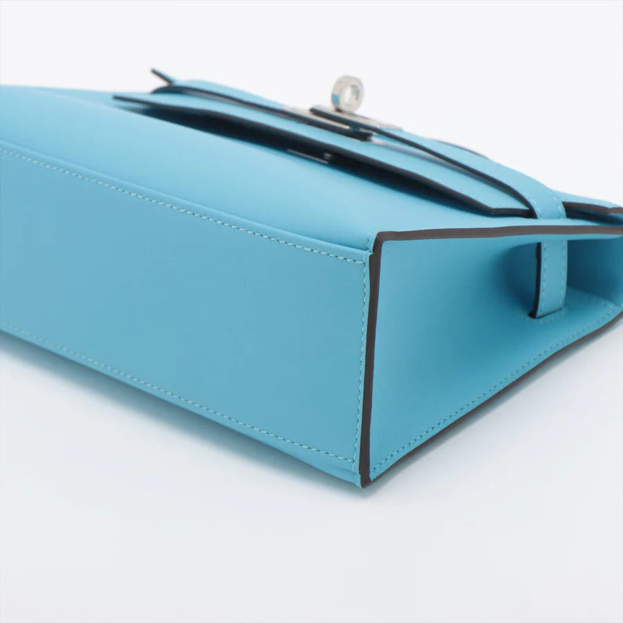 エルメス ポシェットケリー ヴォースイフト ブルーノール シルバー金具 - 画像 (8)