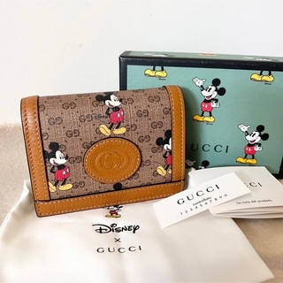 GG X Disneyグッチディズニー限定モデルネズミ年ミッキー老花二つ折り男性財布 - 画像 (8)