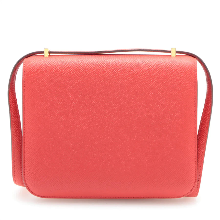 エルメス コンスタンス3 ミニ18 ヴォーエプソン ルージュクー ゴールド金具 - 画像 (2)