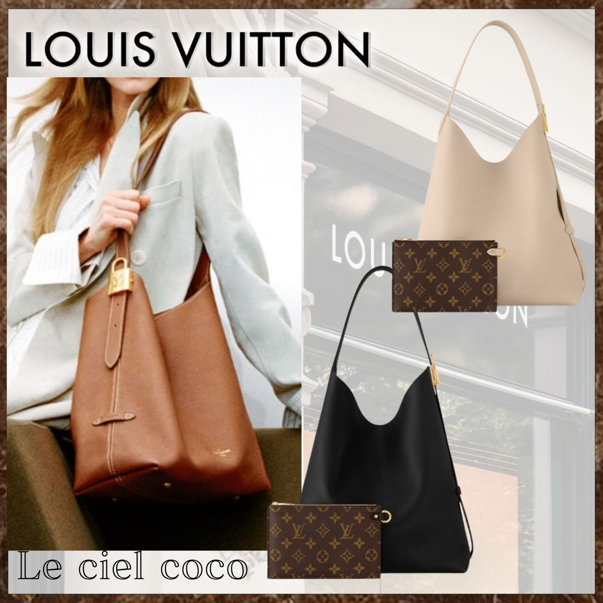大人気 Louis Vuitton ロウキー・ホーボー MM トートバッグ 3色 M24974 M24856 M25022 - 画像 (2)