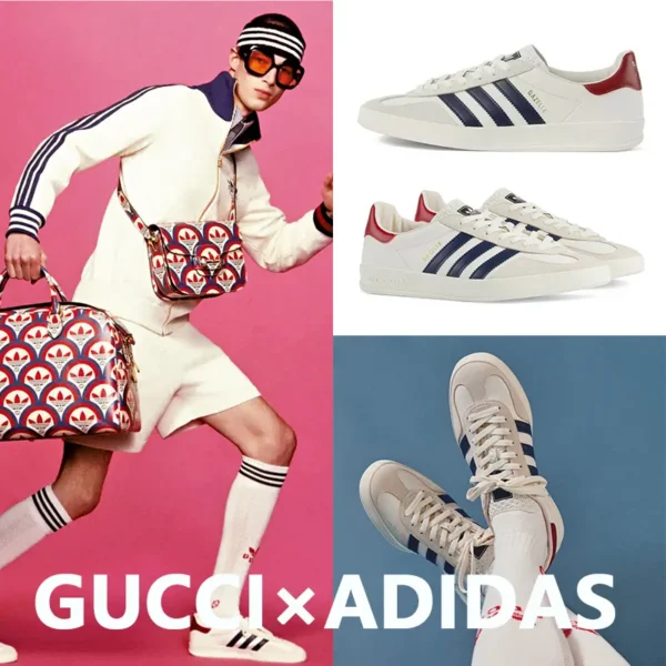 【GUCCI】× ADIDASコラボ Gazelle スニーカー(白)