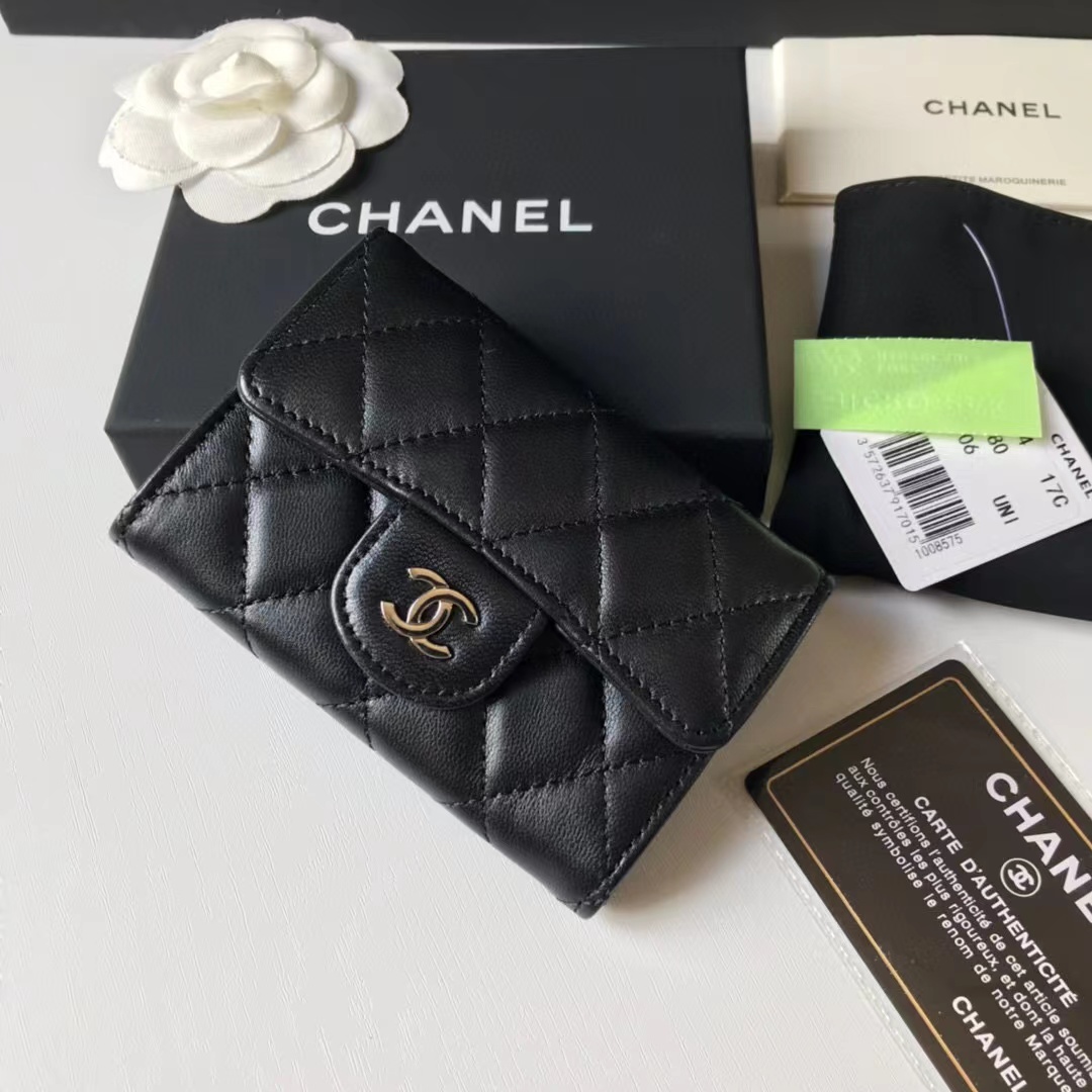 Chanel Classic Leather Wallet In Black - 画像 (4)