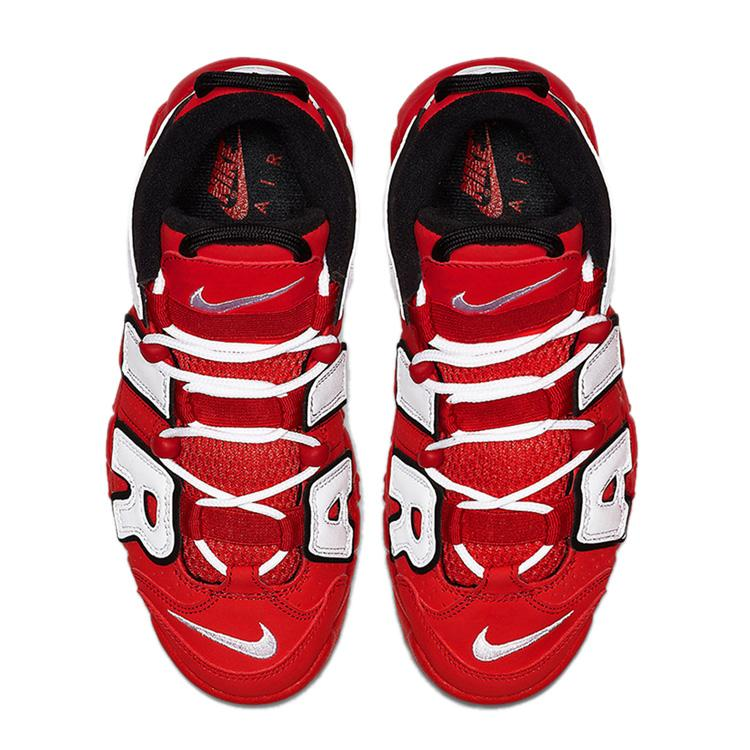 NIKE ナイキ AIR MORE UPTEMPO GS 'HOOP PACK' エア モア アップテンポ キッズモデル "フープ パック" キッズ レディース スニーカー UNIVERSITY RED/BLACK-SUMMIT WHITE-WHITE ユニバーシティレッド/ブラック-サミットホワイト-ホワイト【限定モデル】 - 画像 (6)