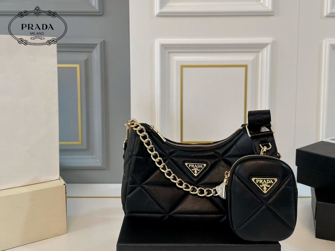 【PRADA 公式 旗艦店】プラダ 斜めがけバッグ 当日出荷 好評に付き再入荷!26*13CM 240719