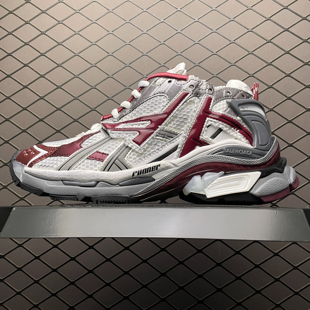 Balenciaga Runner White/Dark Red (677403W3RB39069) - 画像 (2)