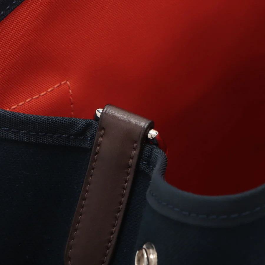 エルメス サックドパンサージュグルーム キャンバス ネイビー シルバー金具 - 画像 (6)