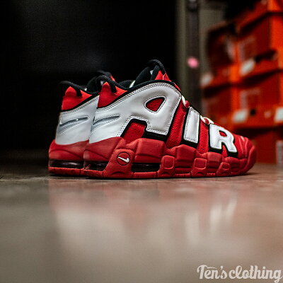 NIKE ナイキ AIR MORE UPTEMPO GS 'HOOP PACK' エア モア アップテンポ キッズモデル "フープ パック" キッズ レディース スニーカー UNIVERSITY RED/BLACK-SUMMIT WHITE-WHITE ユニバーシティレッド/ブラック-サミットホワイト-ホワイト【限定モデル】 - 画像 (3)