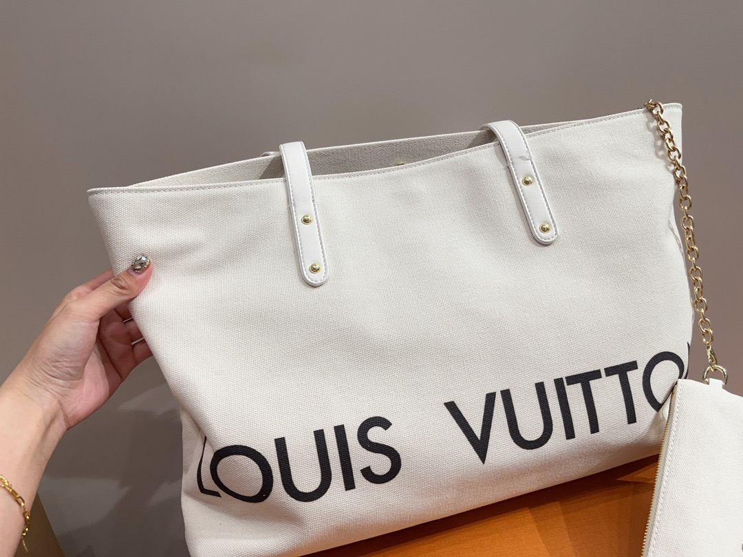 LVキャンバスショッピングバッグ.小銭入れ付き【50%割引+送料無料】 - 画像 (5)