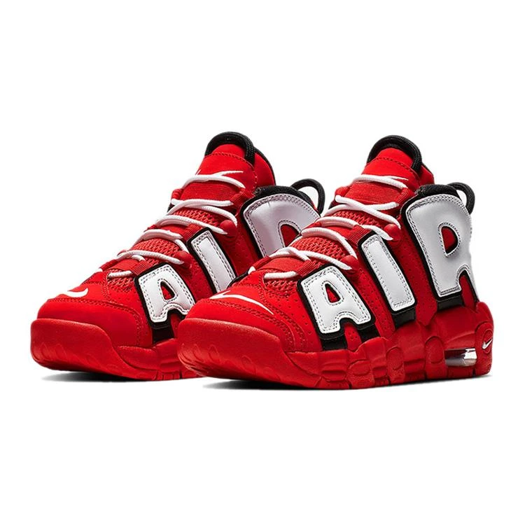 NIKE ナイキ AIR MORE UPTEMPO GS 'HOOP PACK' エア モア アップテンポ キッズモデル "フープ パック" キッズ レディース スニーカー UNIVERSITY RED/BLACK-SUMMIT WHITE-WHITE ユニバーシティレッド/ブラック-サミットホワイト-ホワイト【限定モデル】 - 画像 (4)