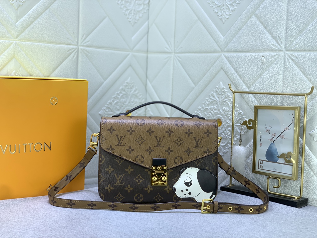 LouisVuitton モノグラムキャンバスボディにグレイン牛革のレオパードパッチ付き M47203 M40780 - 画像 (10)