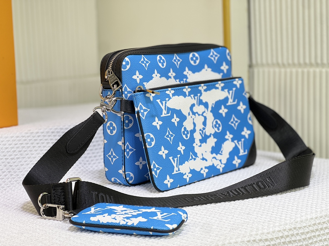 ★LOUIS VUITTON★青い空と白い雲の新しいトリオ メッセンジャー バッグ M58041 - 画像 (3)