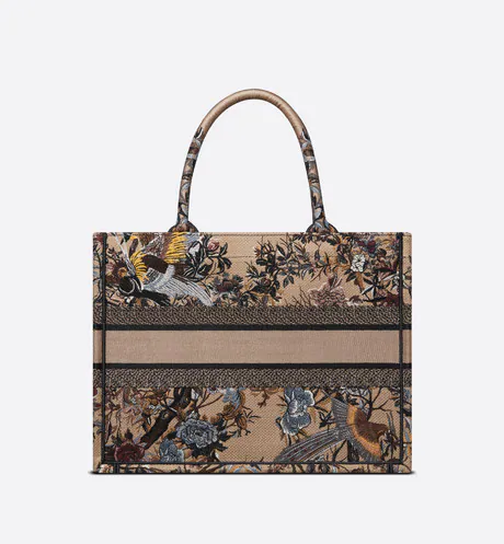 DIOR BOOK TOTE ミディアムバッグ Dior Jardin d'Hiver エンブロイダリー - 画像 (4)