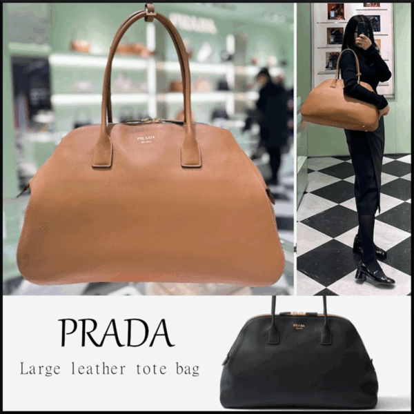 PRADA＊Large leather tote bag ラージ トートバッグ＊送料込