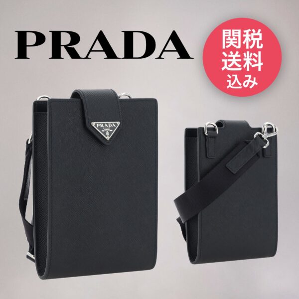 【プラダ】レザー スマホ ケース