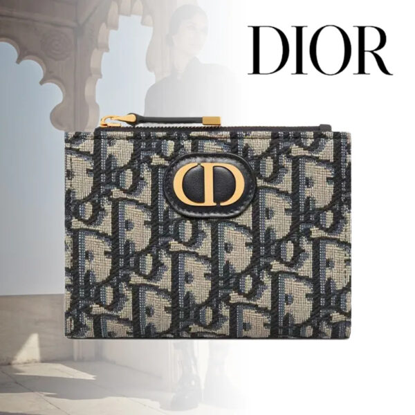 【DIOR】ディオール 30 Montaigne CD マイクロロゴのジッパー開閉 Obilque ジャカード