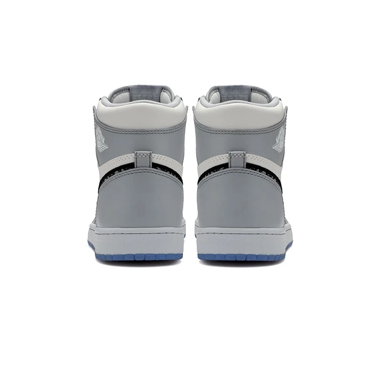 稀少なレアスニーカー!DIOR × Nike Air Jordan 1 HIGH OG ディオール ナイキ エアジョーダン1 コラボレーションモデル ハイカット スニーカー グレー 選べる サイズ 新品未使用 最新 人気 靴 稀少 - 画像 (9)