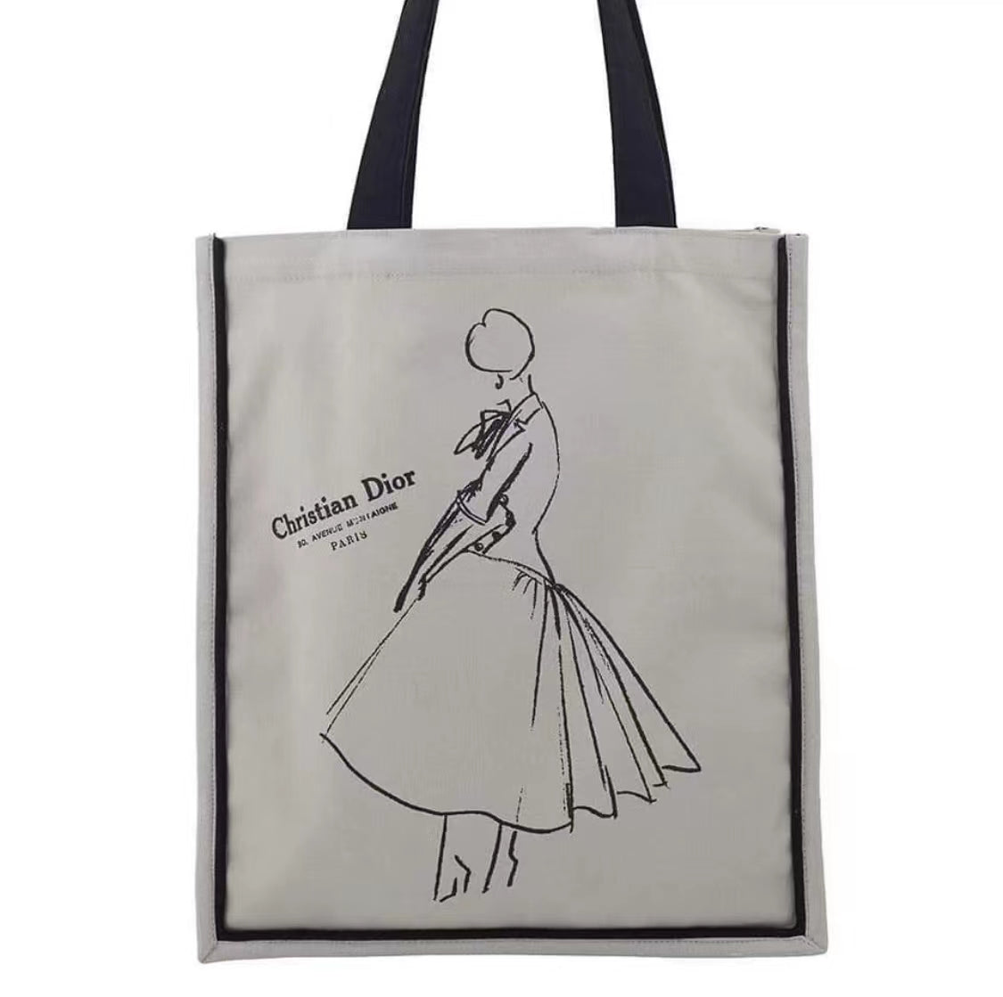 🤩diorキャンバス大容量ショルダーショッピングバッグ【50%オフ+送料無料】 - 画像 (2)