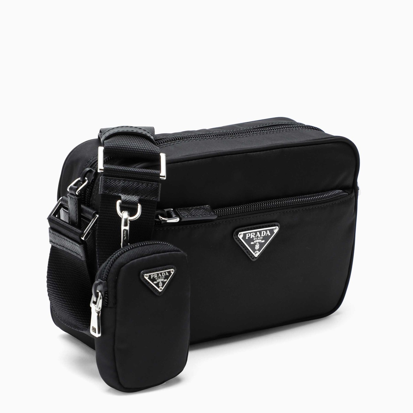 PRADA プラダ RE NYLON ロゴ ミニポーチ付き クロスボディバッグ - 画像 (7)