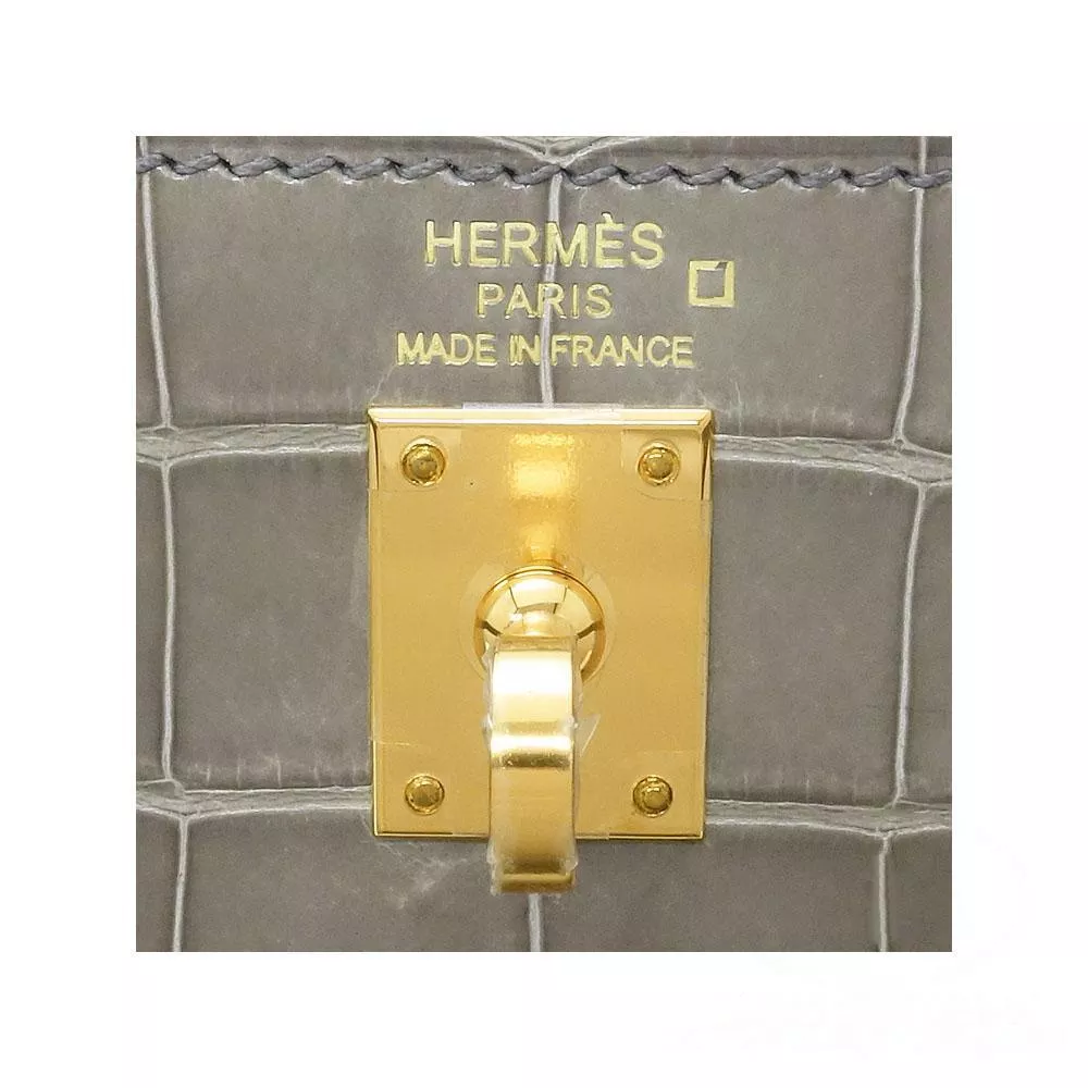 【HERMES】エルメス ケリー 25cm クロコダイル ゴールド金具 - 画像 (5)