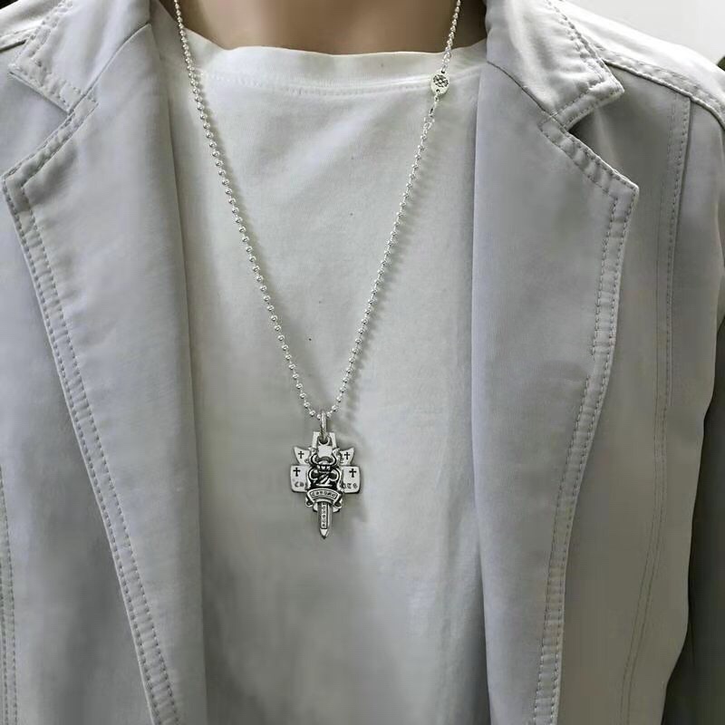 Chrome Hearts(クロムハーツ)3段ソードとホーリーソードサンスクリットペンダントネックレス - 画像 (3)