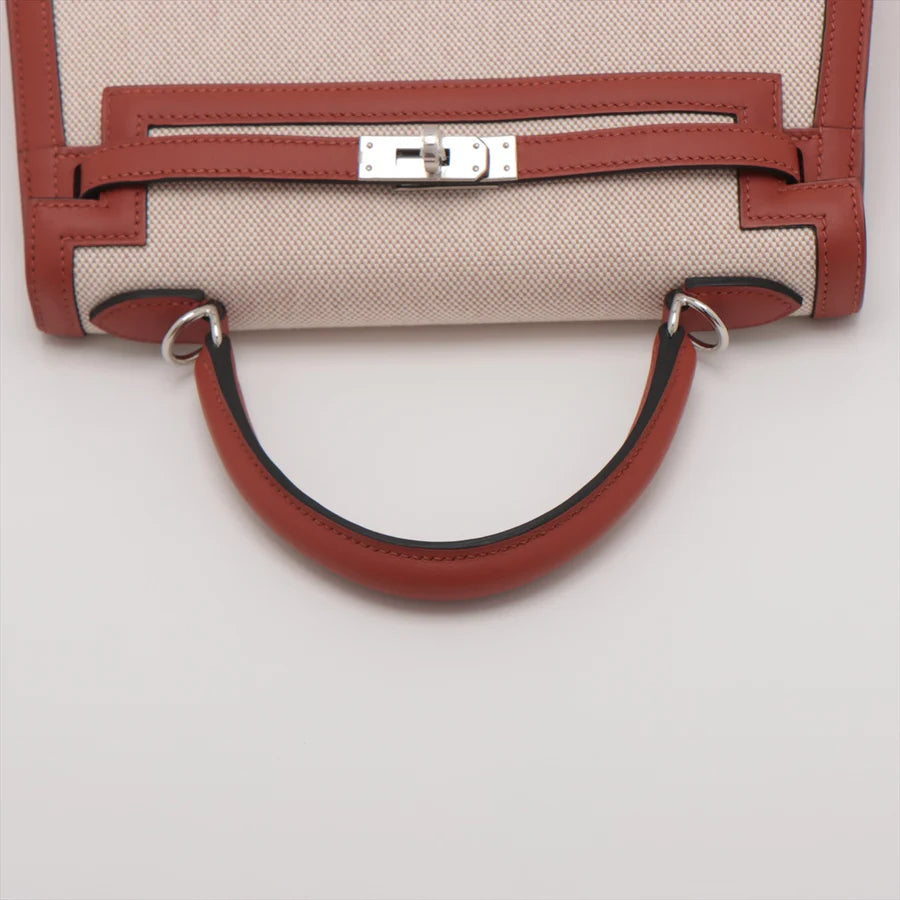 エルメス ケリーヴェルソ25 トワルアッシュ×ヴォースイフト キュイーブル - 画像 (4)