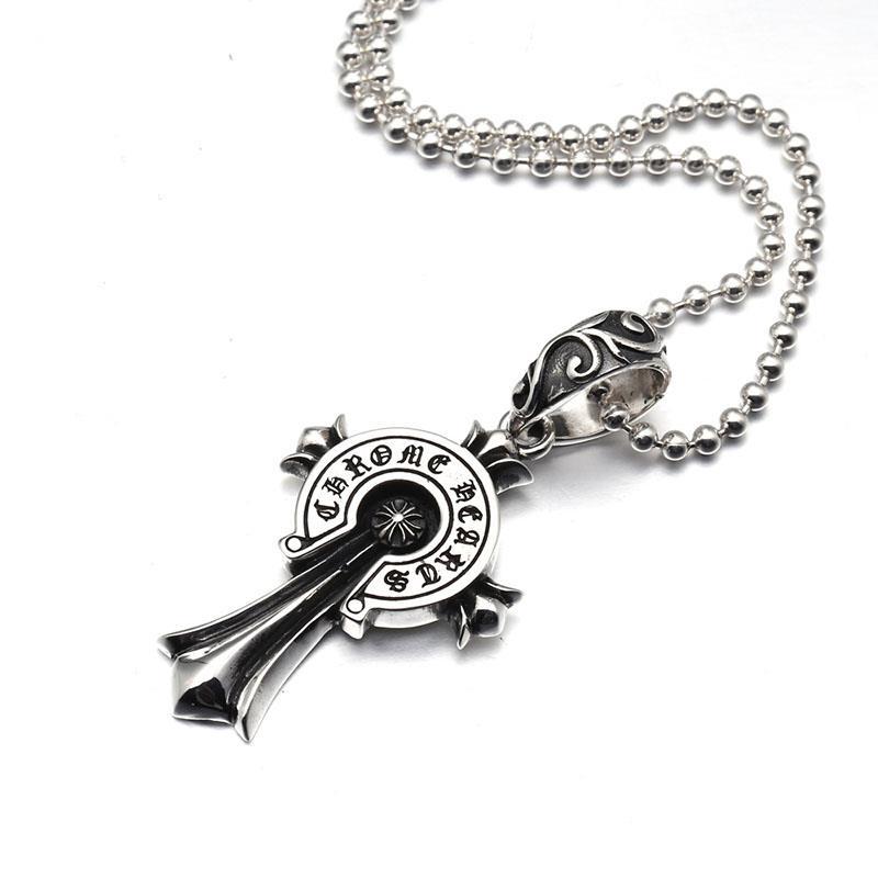 Chrome Hearts クロムハーツ バッジクロスネックレス 65cm - 画像 (2)