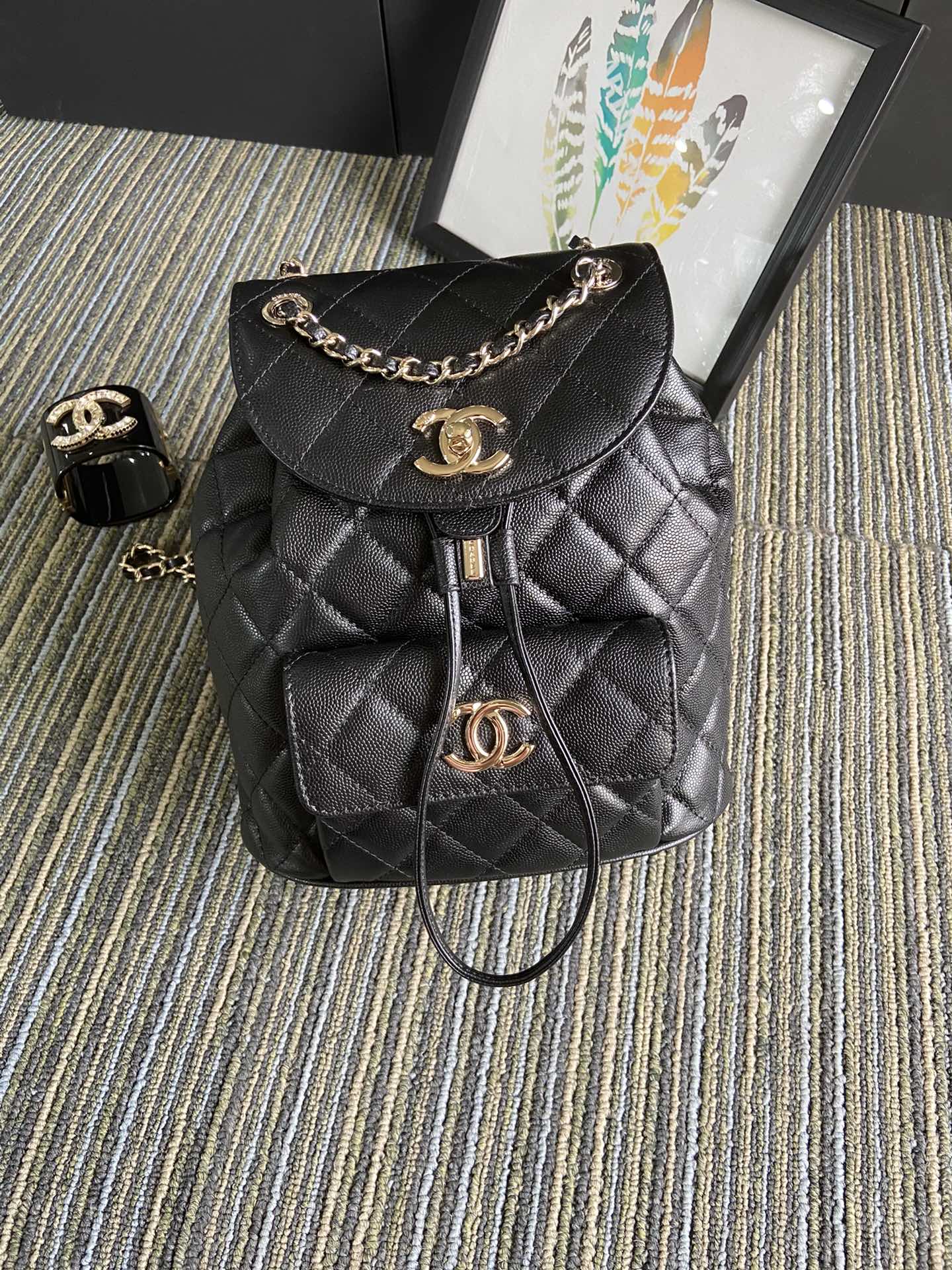 Chanel Ball pattern Backpack S1371 - 画像 (3)