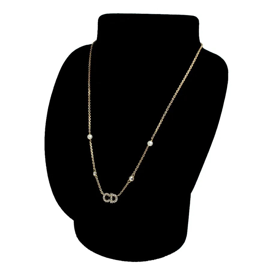 【直営店】Christian Dior クレール ディー リュヌ ネックレス パール ラインストーン ゴールド N1033CDLCY 二段階調節 箱付 - 画像 (10)