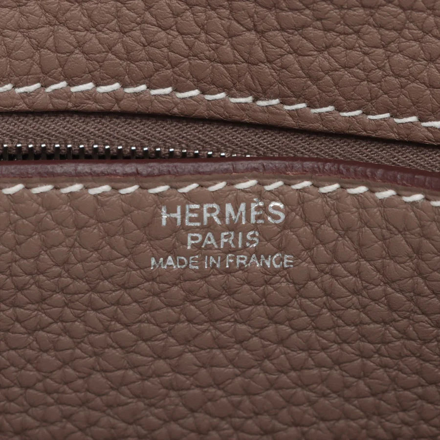 エルメス スティーブ ライト ジュニア トゴ エトゥープ シルバー金具 - 画像 (9)